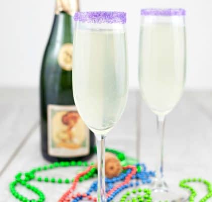 Mardi Gras Inspired French 75