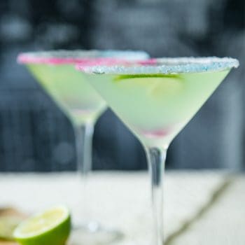 Our Sour Green Melon Margarita recipe, a different fresh melon margarita green cocktail