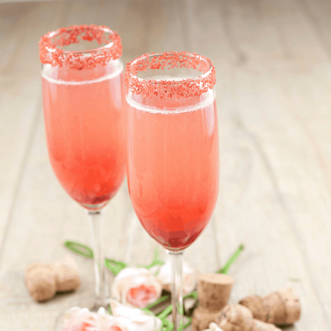Strawberry Bellini Champagne Cocktail recipe