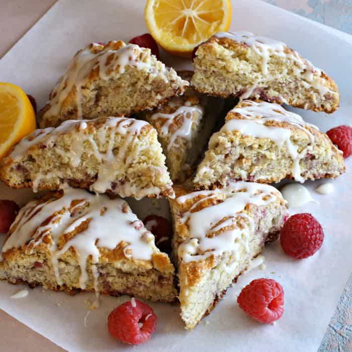 Light and tender and just the perfect amount of crumb, these homemade scones blend the flavors of Meyer lemons and raspberries. This easy to follow recipe is perfect for a springtime brunch.