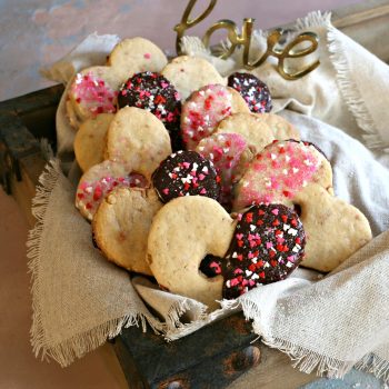 Roasted Peanut Linzer Heart Cookies