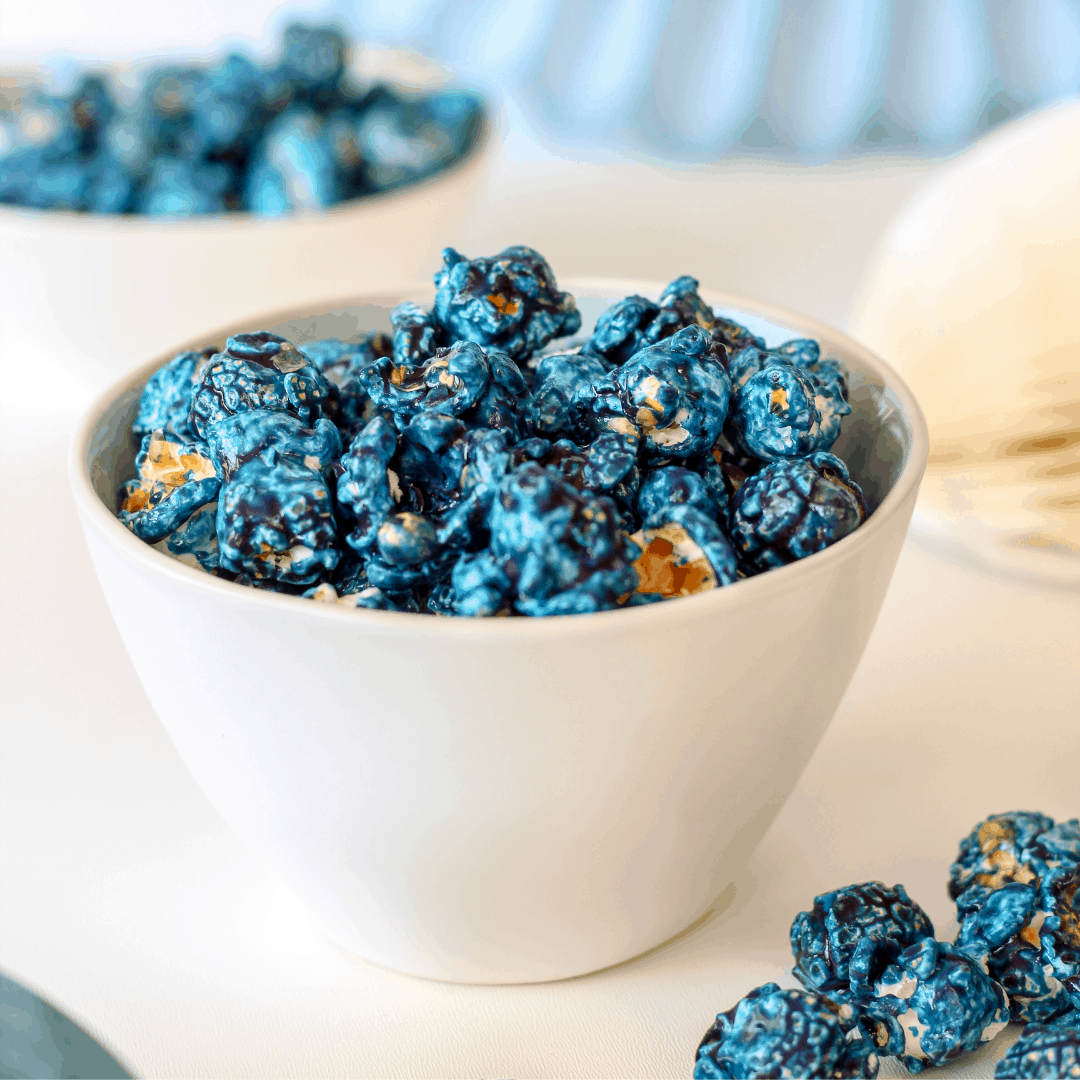 How to make Blue Popcorn for Baby Shower - Blue Popcorn Recipe - Dell Cove Spices & More Co