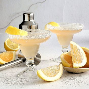 Lemon Drop Martini with Pink Grapefruit