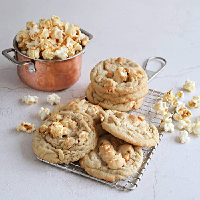 Salted Caramel Popcorn Cookies