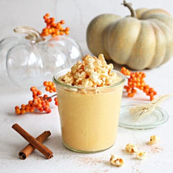 Popcorn Topped Pumpkin Smoothie - Square
